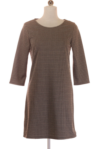 Pletené Šaty ONLY Vzorované Elegantní Podzimní Střih A-line