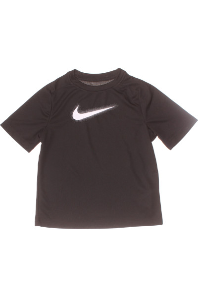 Nike Chlapecké Sportovní Tričko Prodyšné Černé Na Léto