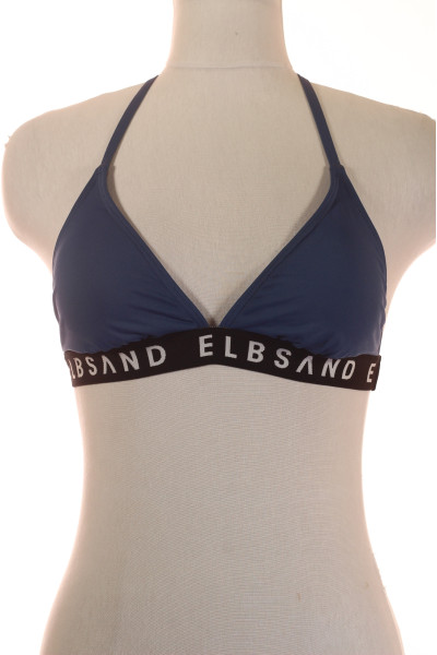 ELBSAND Navy Modrý Bikini Top S Logem Na Pružném Lem Pro Letní Plavání