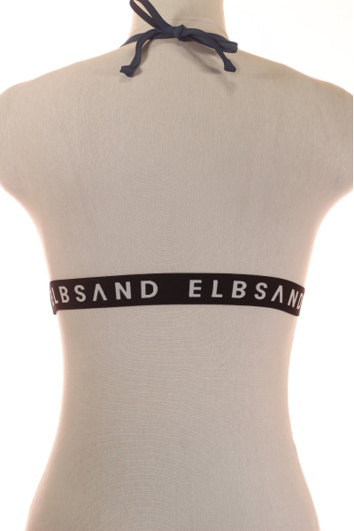 ELBSAND Navy Modrý Bikini Top s Logem na Pružném Lem pro Letní Plavání