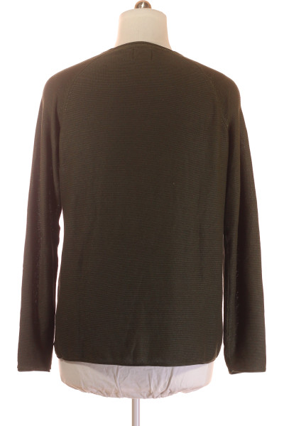 Pánský bavlněný pulovr ONLY & SONS s texturou v teple hnědé barvě