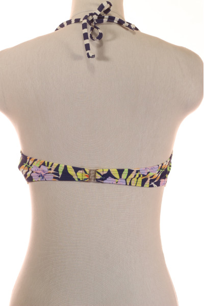 Květovaná Bandeau Bikini Horní Díl s Vyztuženými Košíčky pro Letní Dovolenou