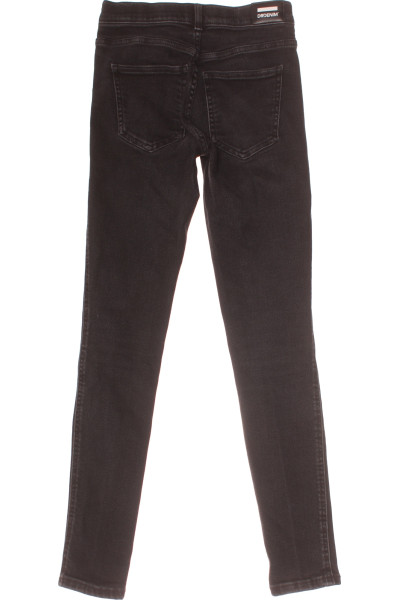 Úzké černé džíny DR.DENIM, bavlněné s elastanem, celoroční