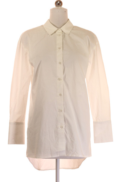 Elegantní Košilové Šaty Laura Scott V Bílé, Dlouhý Rukáv, Office