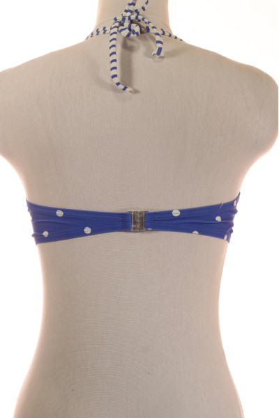 Modrý dámský bikinový top s puntíky TrendyFit, elastický letní
