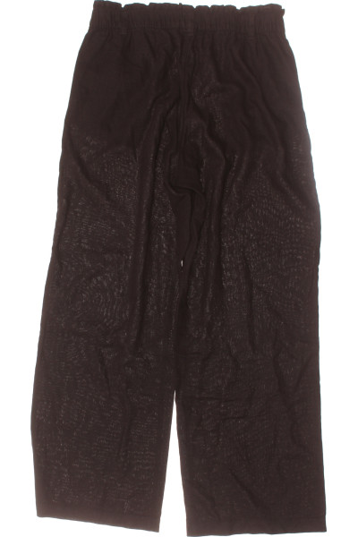 Jednobarevné lněné rovné kalhoty Judith Williams na léto