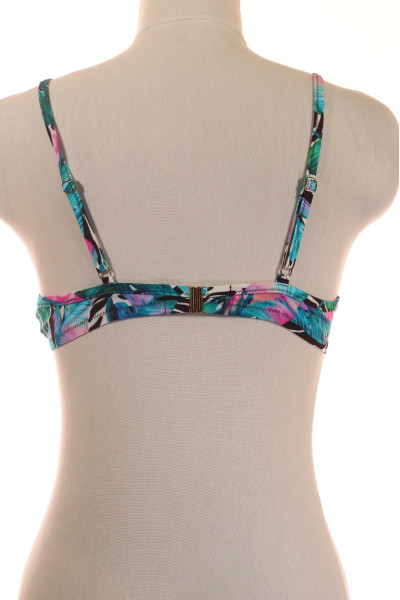 Tropický vzor Dámské bikini podprsenka s push-up efektem pro léto