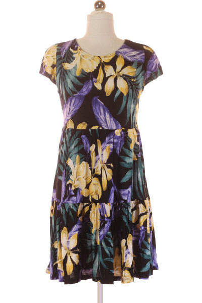 Květované Letní šaty Laona S Volánky A Krátkým Rukávem