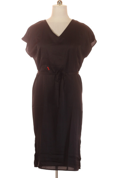Tričkové šaty VILA S Vázáním V Pase, černá, Univerzální Střih