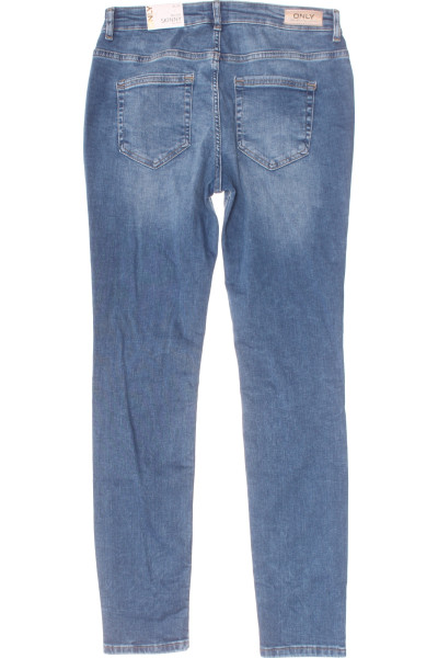 Skinny střih modré dámské úzké džíny ONLY s elastanem na celoroční nošení