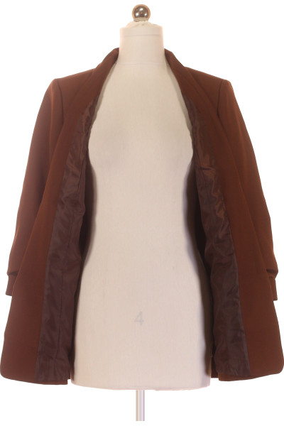 Elegantní sako Laura Scott v hnědém odstínu s elastanem