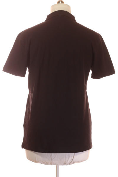 Pánské bavlněné polo tričko Primark, tmavě hnědé, ležérní střih