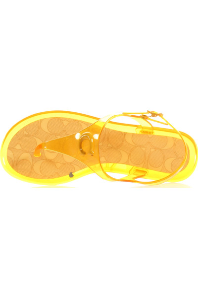 Letní PVC Sandály v Žluté Coach - Ploché, Elegantní na Přezku