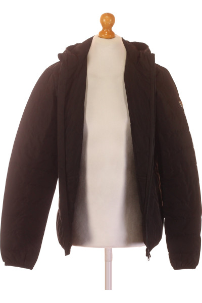 Prošívaná pánská bunda ARMANI s kapucí, černá, zimní styl
