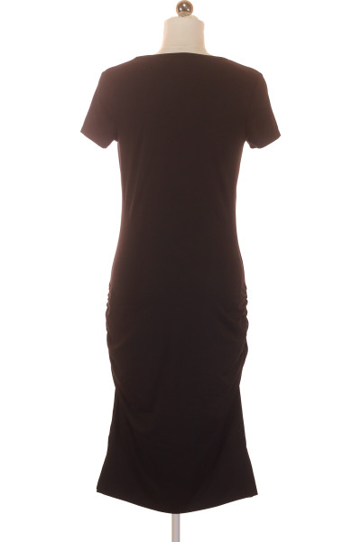 Dámské černé tričkové šaty Lascana s kulatým výstřihem pro každodenní nošení