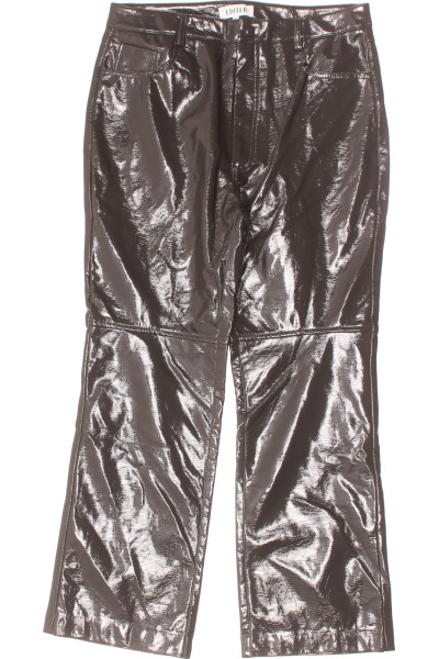 Elegantní Lesklé Rovné Kalhoty PU Materiál Vhodné Pro Večerní Nošení