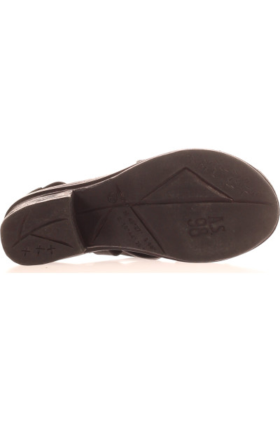 Kožené sandály na podpatku A.S.98 s proužky, elegantní, letní