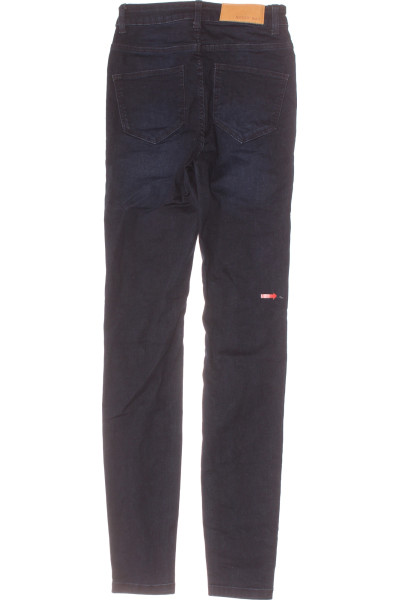 Úzké džíny Noisy May s vysokým pasem, elastické, tmavě modré