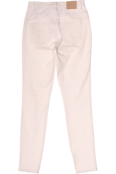 Letní bavlněné slim kalhoty ONLY ve světlé pastelové barvě