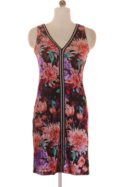 Letní Květované šaty Melrose S V-výstřihem A Zipem, Elegantní Střih