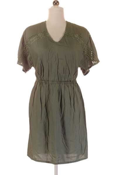 Letní šaty S.Oliver S Krajkovým Detailem A Elastickým Pasem