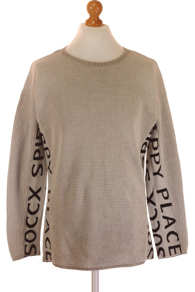 Pánský bavlněný svetr SOCCX s potiskem rukávů a pohodlným střihem