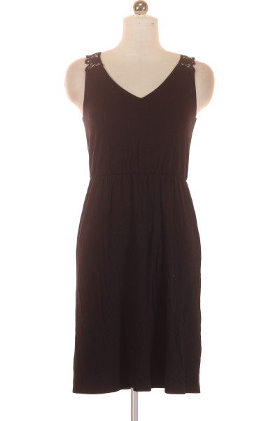 Letní šaty Melrose S Krajkovými Detaily, černé, Elegantní Střih