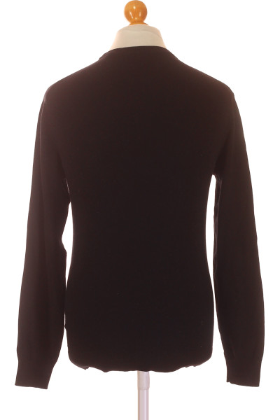 Pánský bavlněný pulovr slim fit WE v jednoduchém stylu, černý