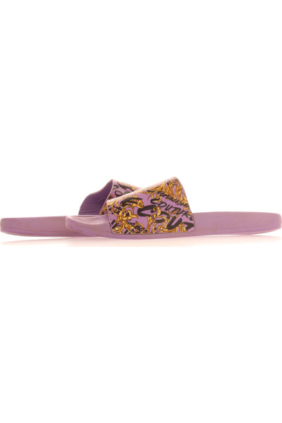VERSACE PVC Luxusní Pantofle s Květinovým Vzorem v Pastelových Barvách