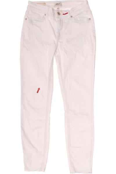 Skinny Jeans ONLY Bílé Elastické Úzké Prodyšné Na Jaro/Léto