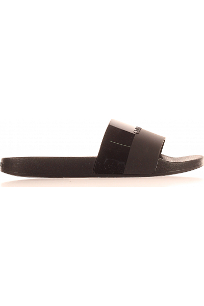 Calvin Klein Dámské Pantofle Černé PVC s Lesklým Designem na Léto