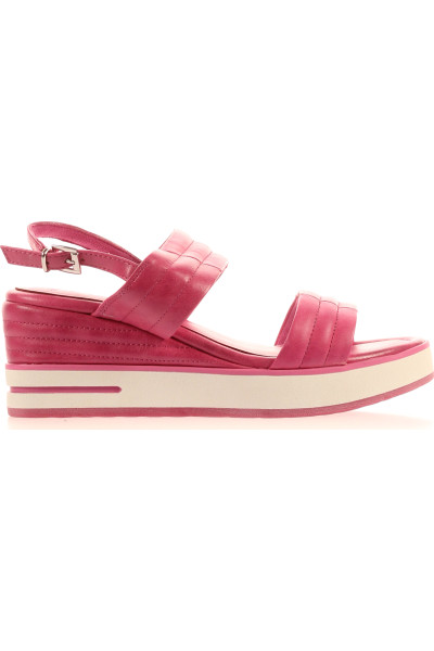 MARCO TOZZI Platformové Sandály Růžové S Koženkovým Vzhledem