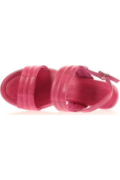 MARCO TOZZI Platformové Sandály Růžové s Koženkovým Vzhledem