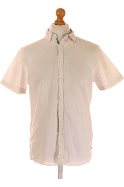 Letní košile INDIGO Pánská, Lněno-bavlněná směs, Neformální styl
