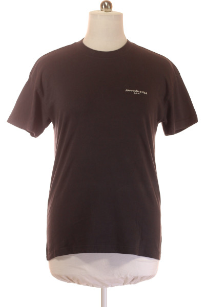 Bavlněné Jednoduché Pánské Tričko Abercrombie&Fitch V černém Provedení