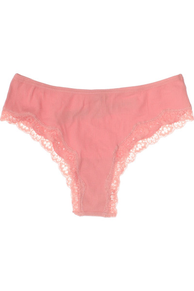 s.OLIVER Bavlněné kalhotky s krajkou Růžové Pohodlné Fit