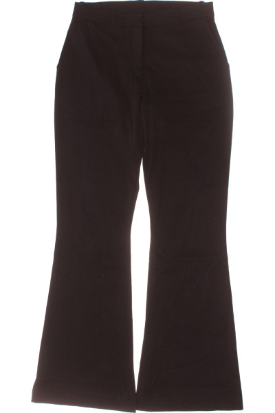 Elegantní Rozšířené Dámské Kalhoty Na Práci Černé S Pružností