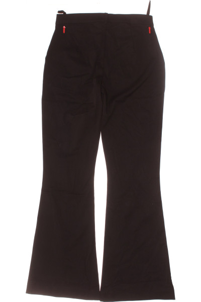 Elegantní Rozšířené Dámské Kalhoty na Práci Černé s Pružností