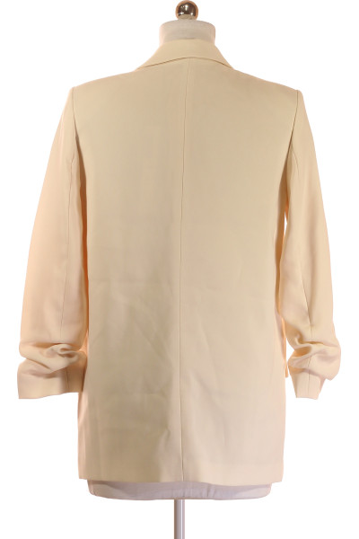 Elegantní béžové dámské společenské sako MANGO, 100% polyester