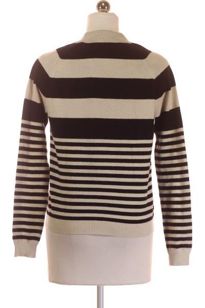 Pruhovaný pletený pulovr Vero Moda s dlouhým rukávem, kytičkovaný vzor