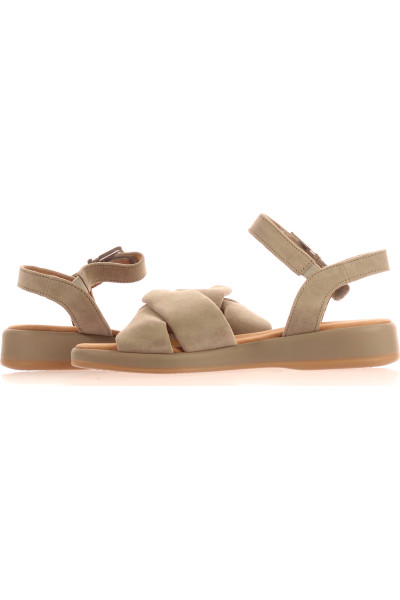 Kožené Pohodlné Sandály GABOR s Mašlí na Přezku na Léto