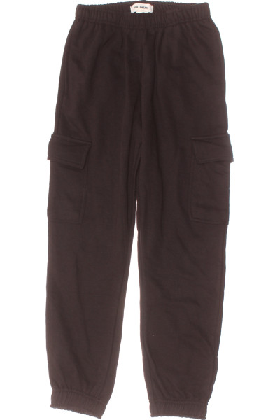 Bavlněné Kapsáčové Kalhoty PULL&BEAR V Černé, Pohodlný Střih