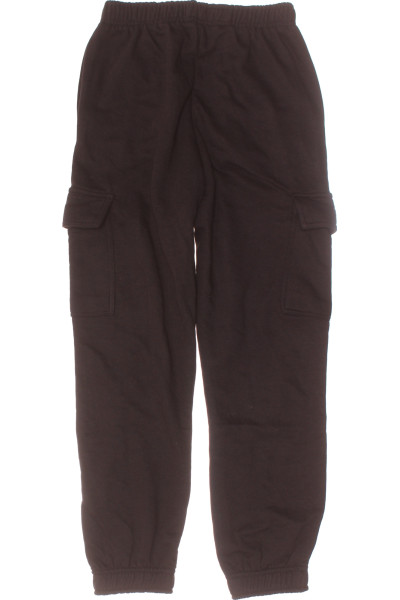 Bavlněné Kapsáčové Kalhoty PULL&BEAR v Černé, Pohodlný Střih