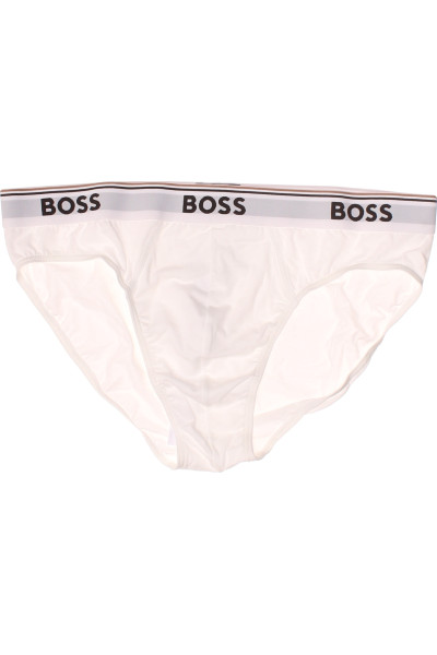 Pánské slipy Hugo Boss bavlněné s elastanem, pohodlné, bílé
