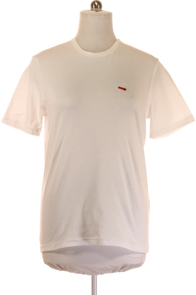 s.OLIVER Pánské basic bavlněné tričko slim fit bílé, univerzální
