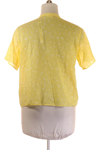 Letní Bavlněná Košile s Krátkým Rukávem Marc O´Polo Žlutá s Vzorem