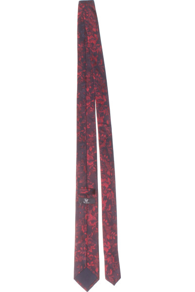 Pánská květovaná kravata Willen v burgundském odstínu pro oficiální příležitosti