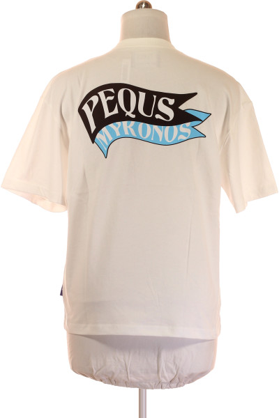 PEQUS Pánské bavlněné tričko Basic, bílé, pro volný čas