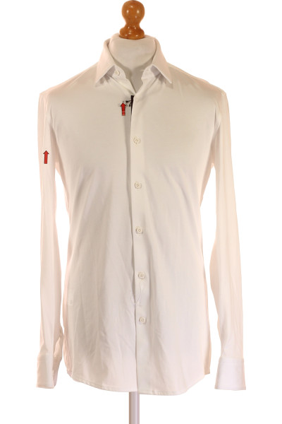 Pánská Košile Jednobarevná Bílá Vel.  39
