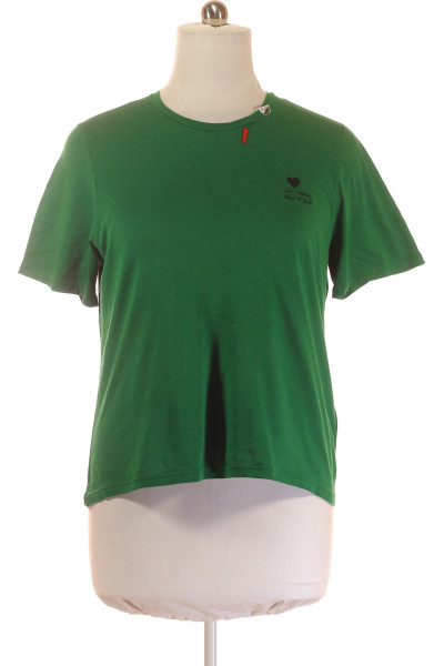Bavlněné Tričko Zelené Marc O´Polo S Logem, Ležérní Styl